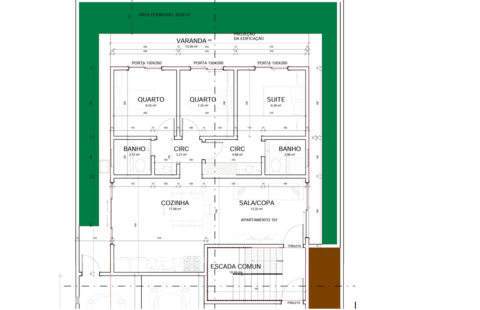 Apto 03 Quartos (01 suíte) - ÁREA EXTERNA PRIVATIVA - Jardim Imperial